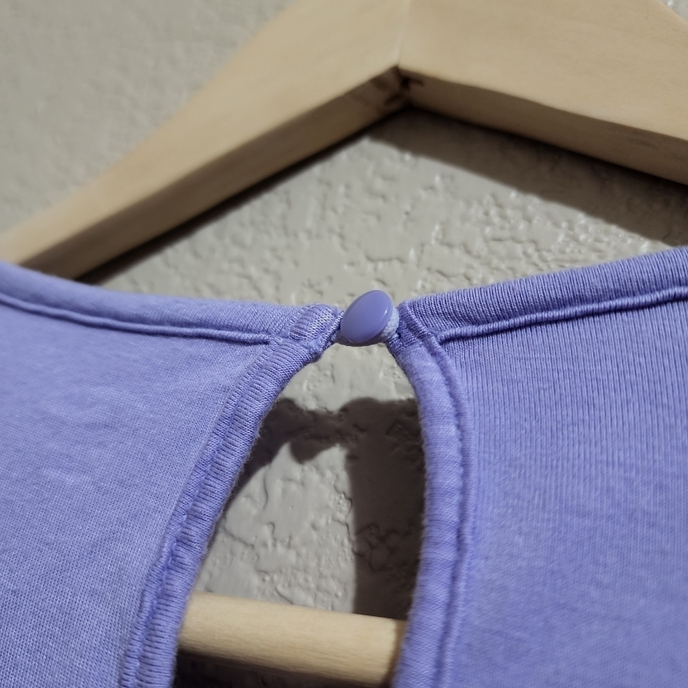 Old Navy flowy loose fit lilac purple top with lace detail Size L (10-12) - Picture 7 of 9
